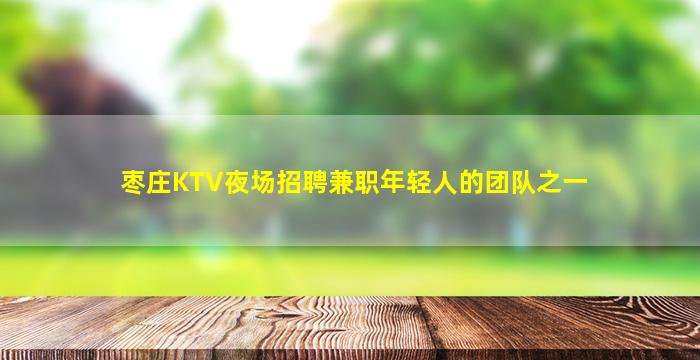 枣庄KTV夜场招聘兼职年轻人的团队之一